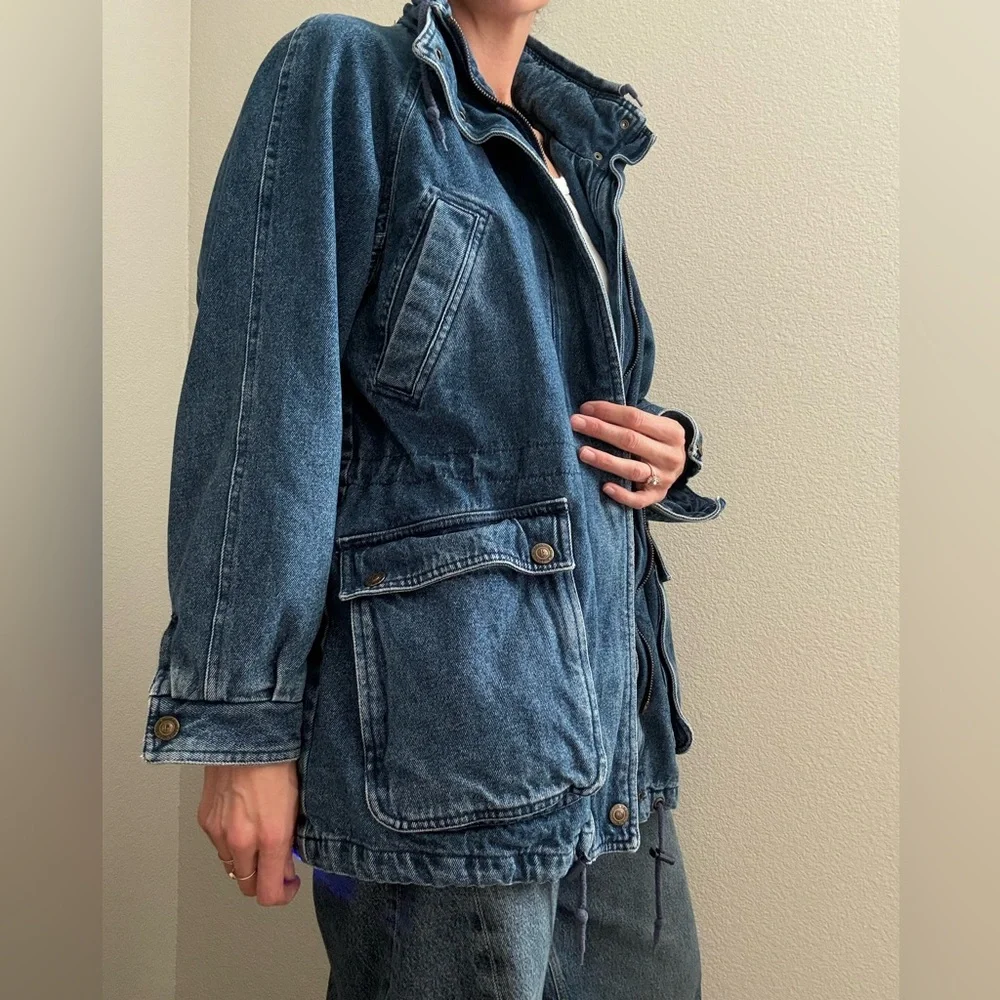Vintage Pacific Trails Flannel Lined Denim Coat - Picture 5 of 8